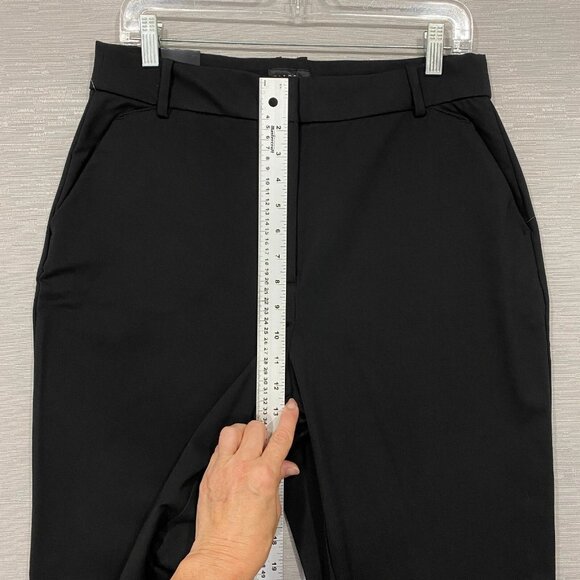 Talbots Dress Pants Womens 12 32x30 Black Nylon Tapered Office Trousers - Picture 11 of 15